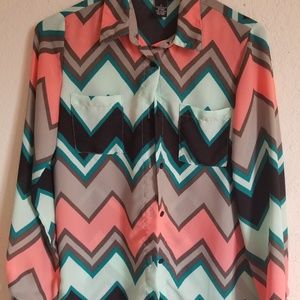 Chevron long sleeve shirt